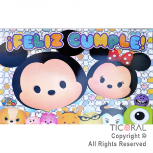 TSUM TSUM AFICHE FELIZ CUMPLE GIBRE x 1